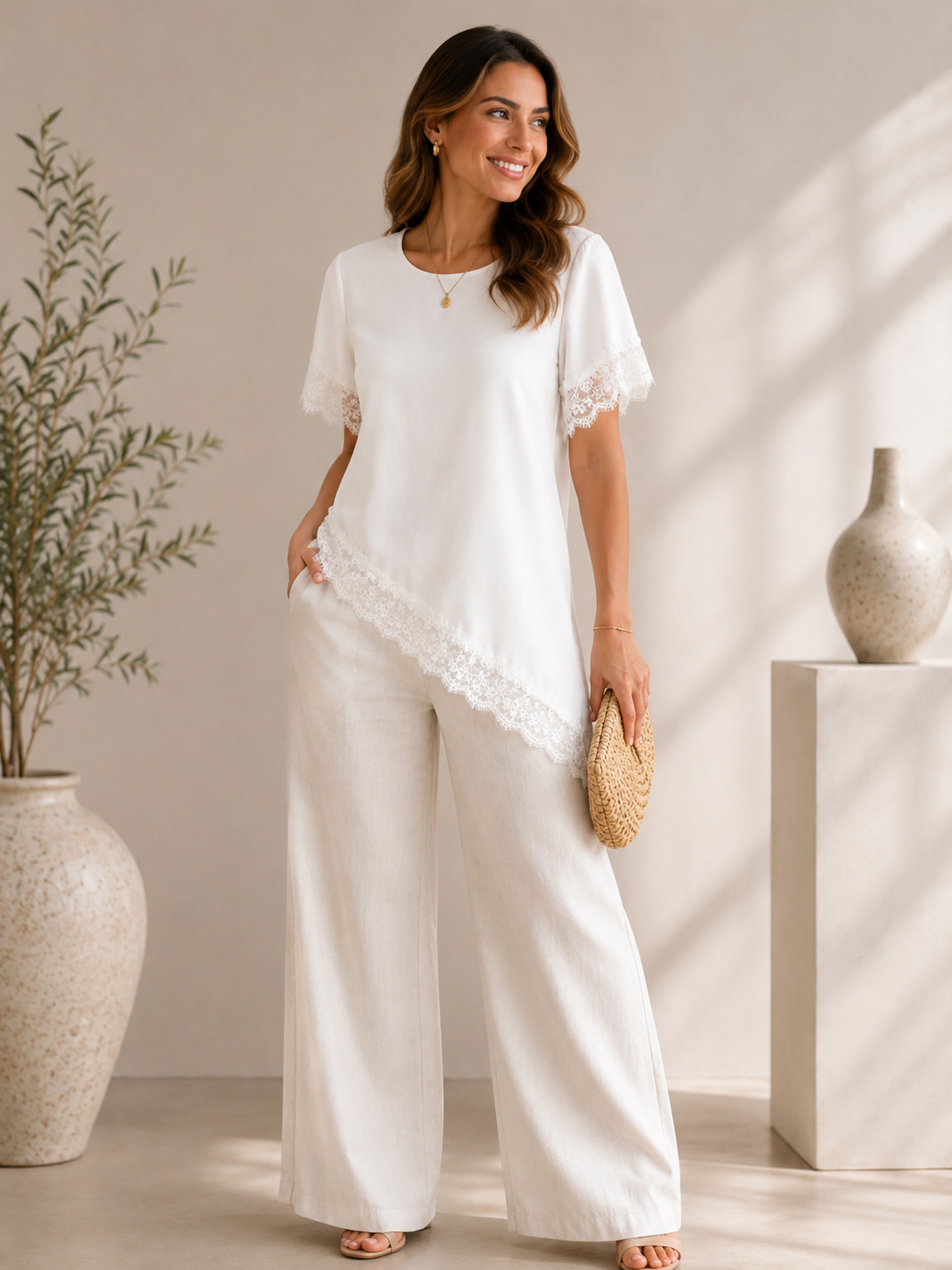 White Italian Blouse