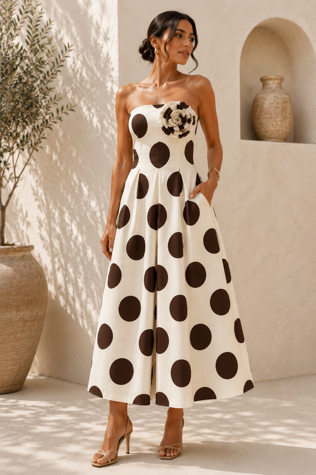 Polka Dot Ivory Dress