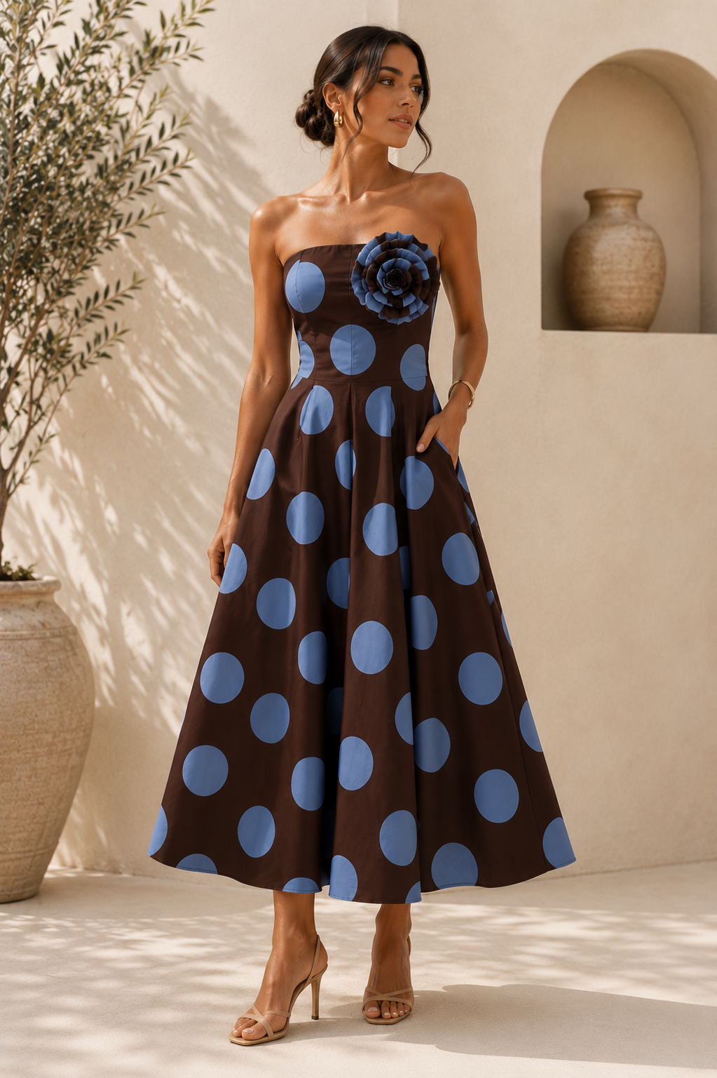 Polka Dot Blue Dress