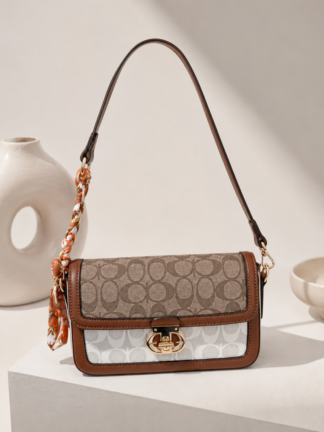 Brown Monogram Shoulder Bag