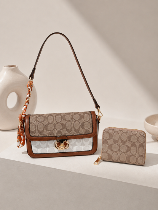 Brown Monogram Shoulder Bag