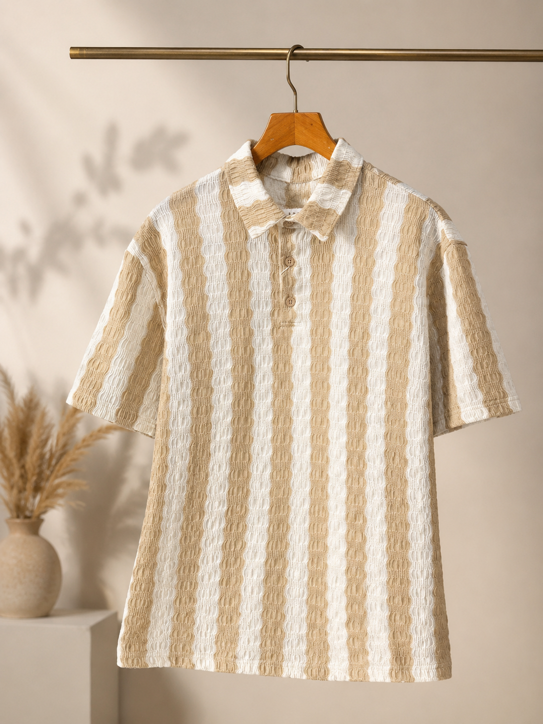 Sand & Ivory Knit Polo