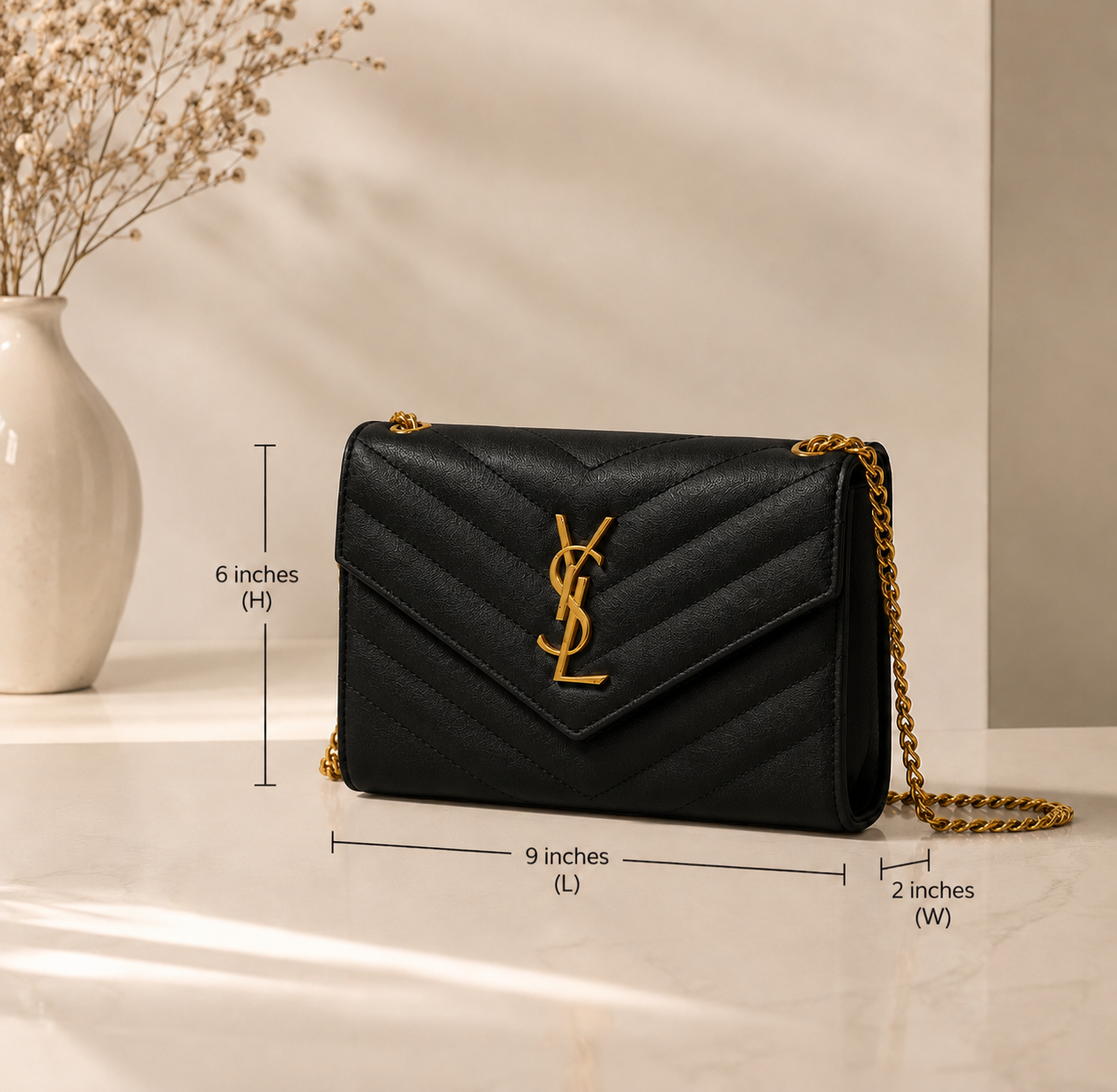 Black Gloss Hand Clutch or Crossbody Bag Inspired