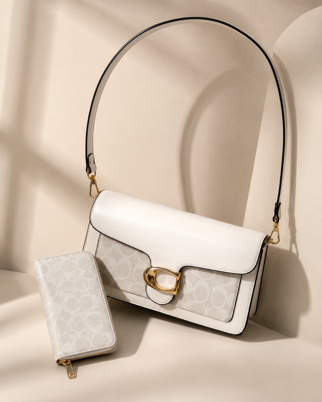 White Monogram Shoulder Bag