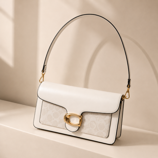White Monogram Shoulder Bag