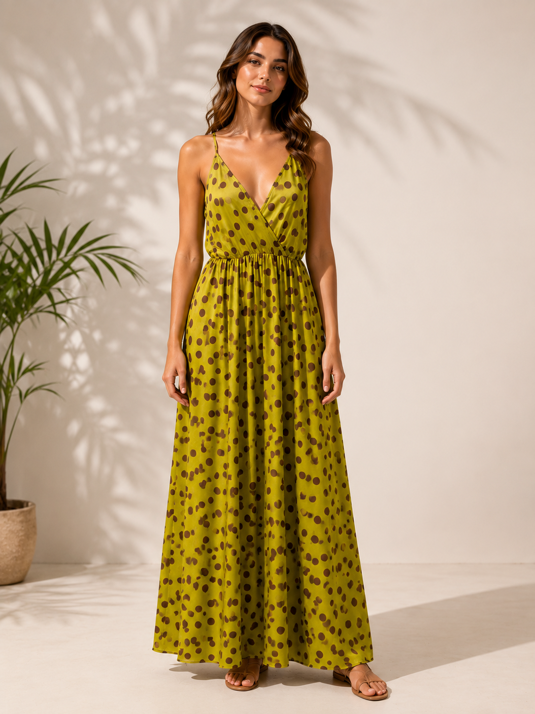 Italian Green Polka Dot Dress