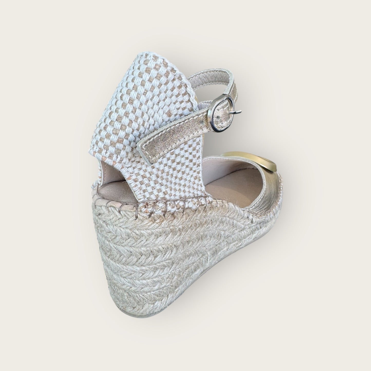 Espadrille Gold leather Fabiolas