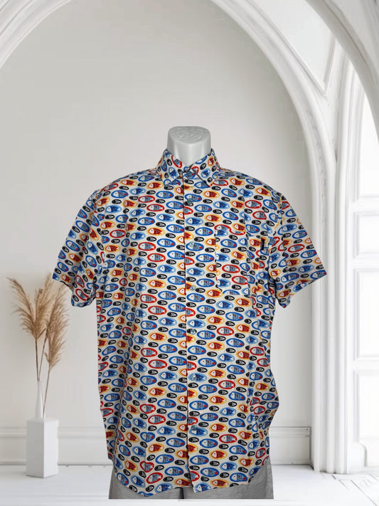 Multicolor Fish Shirt Men's