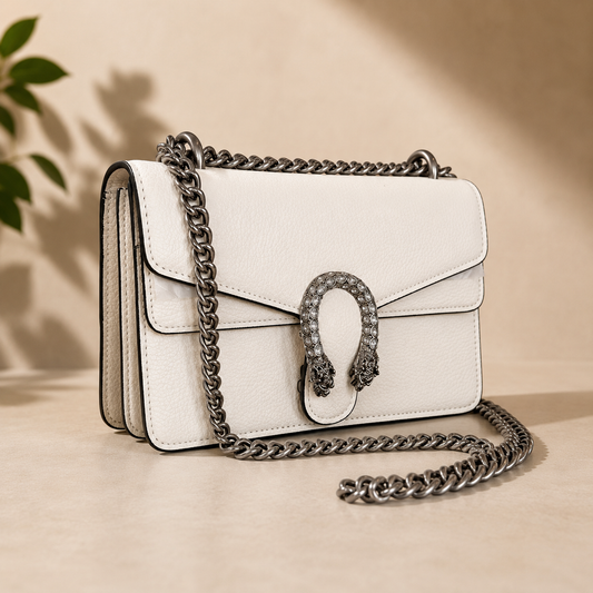 Inspired Designer Ivory Bag Snake