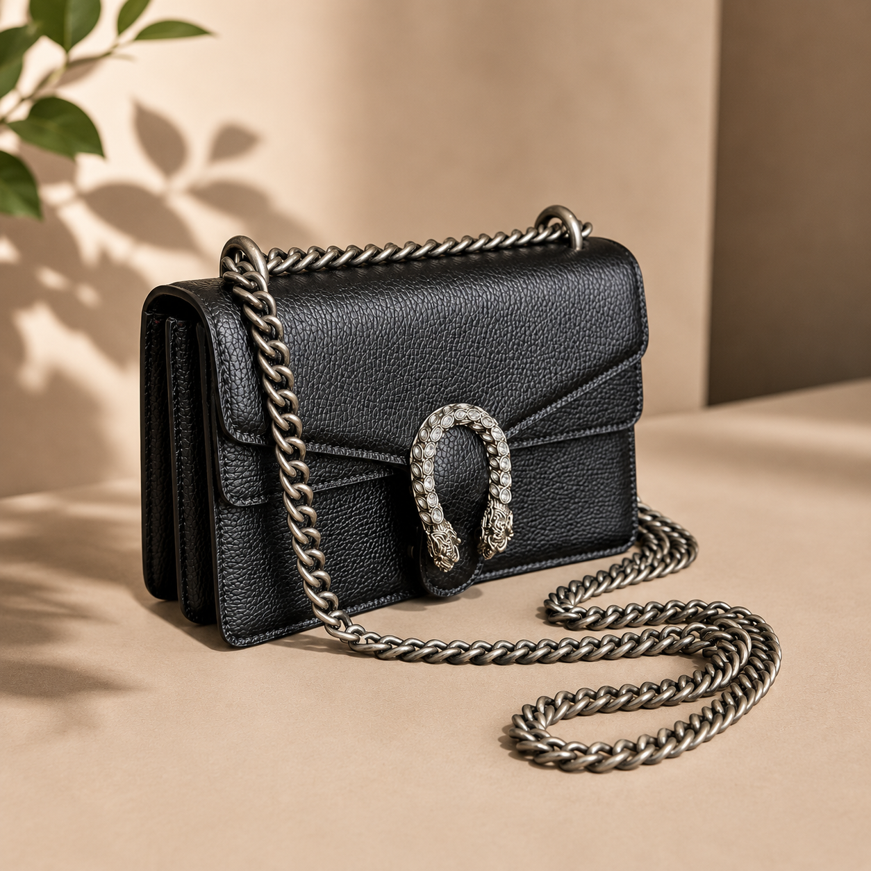 Inspired Designer Black Bag Snake