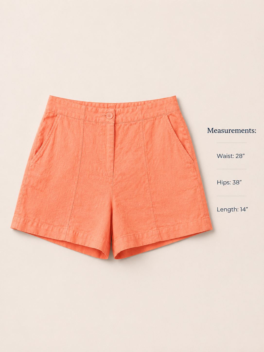 Italian Linen Short-Coral