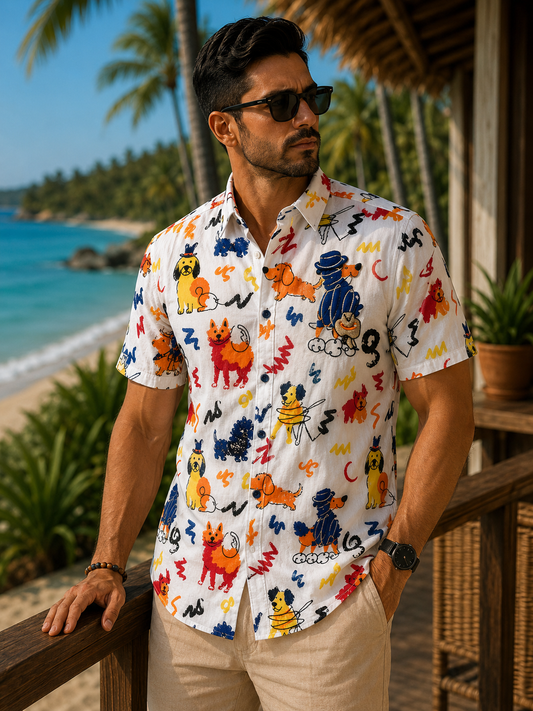 Sebastino Pets Symbols Men's Shirt