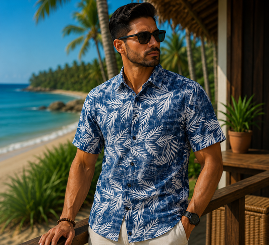 Blue Leaf Men's Shirt