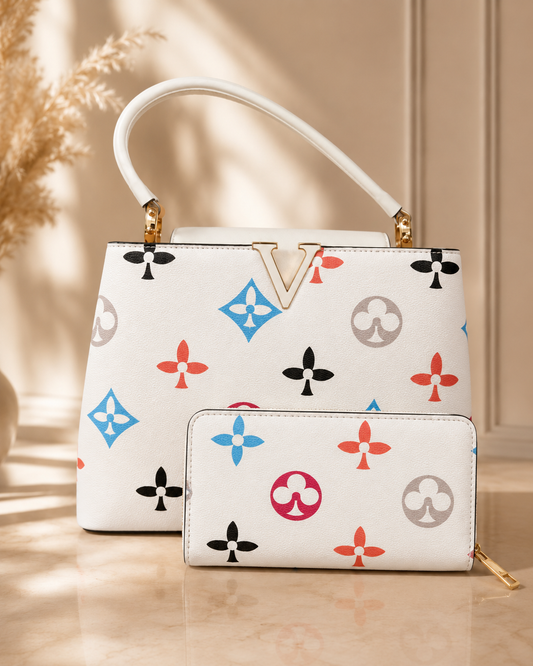 Monogram V Handbag & Wallet Set Multi