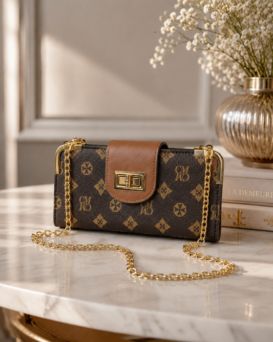 Brown Monogram Chain Wallet Crossbody