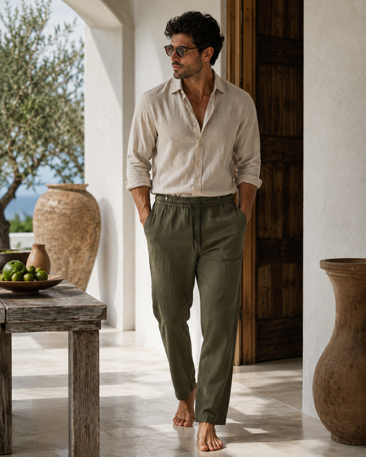 Casual Long Pants Olive