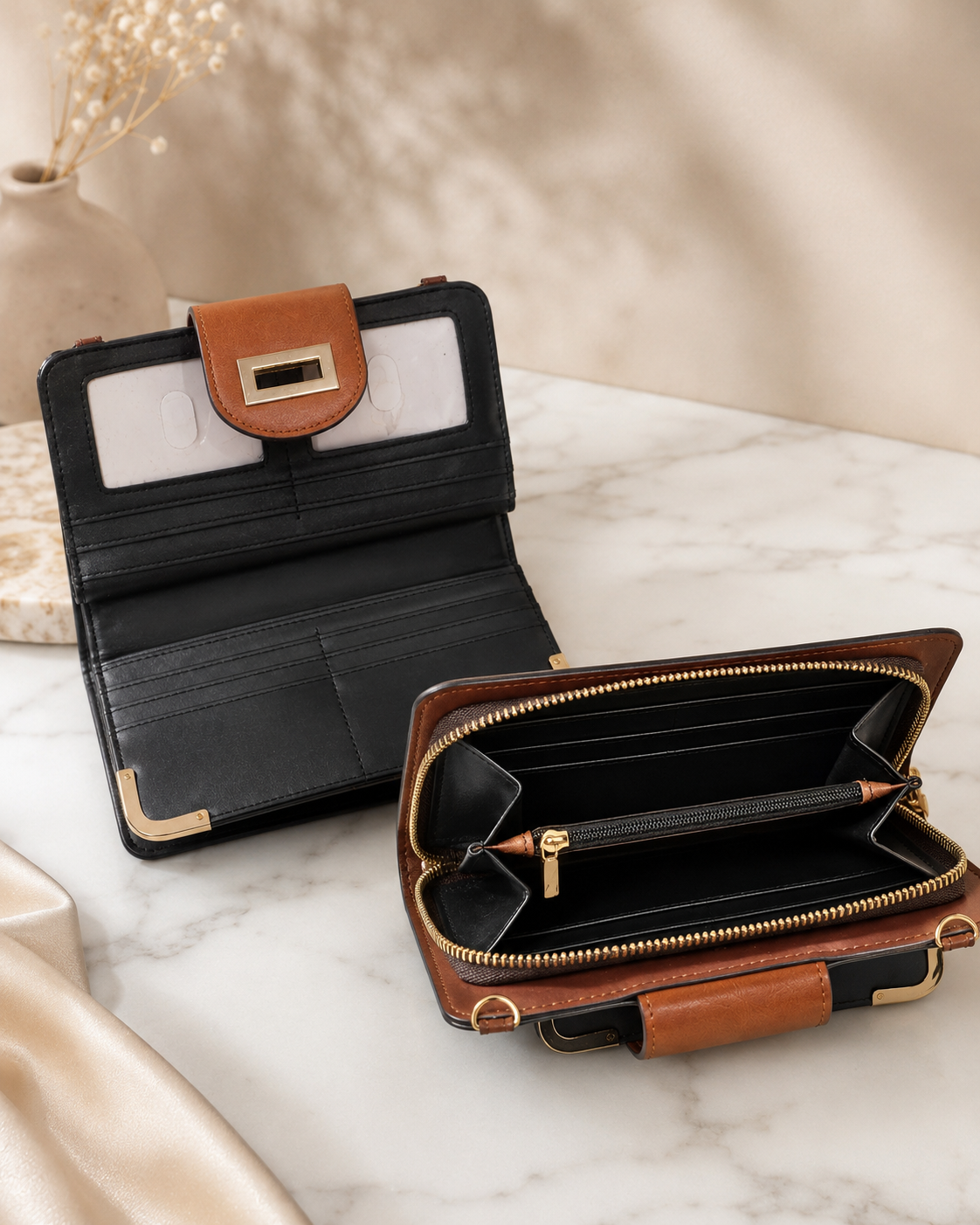 Brown Monogram Chain Wallet Crossbody