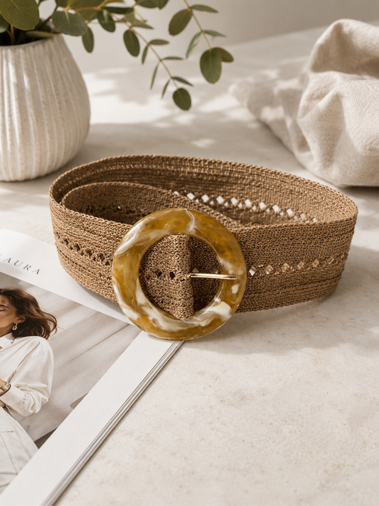 Amber Marble Woven Belt