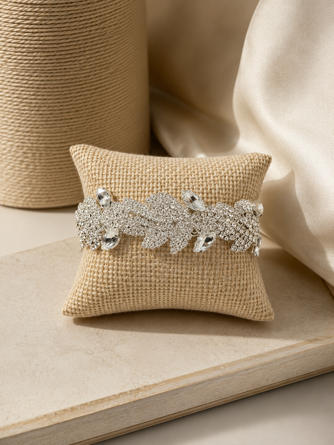Crystal Blossom Clear Bracelet