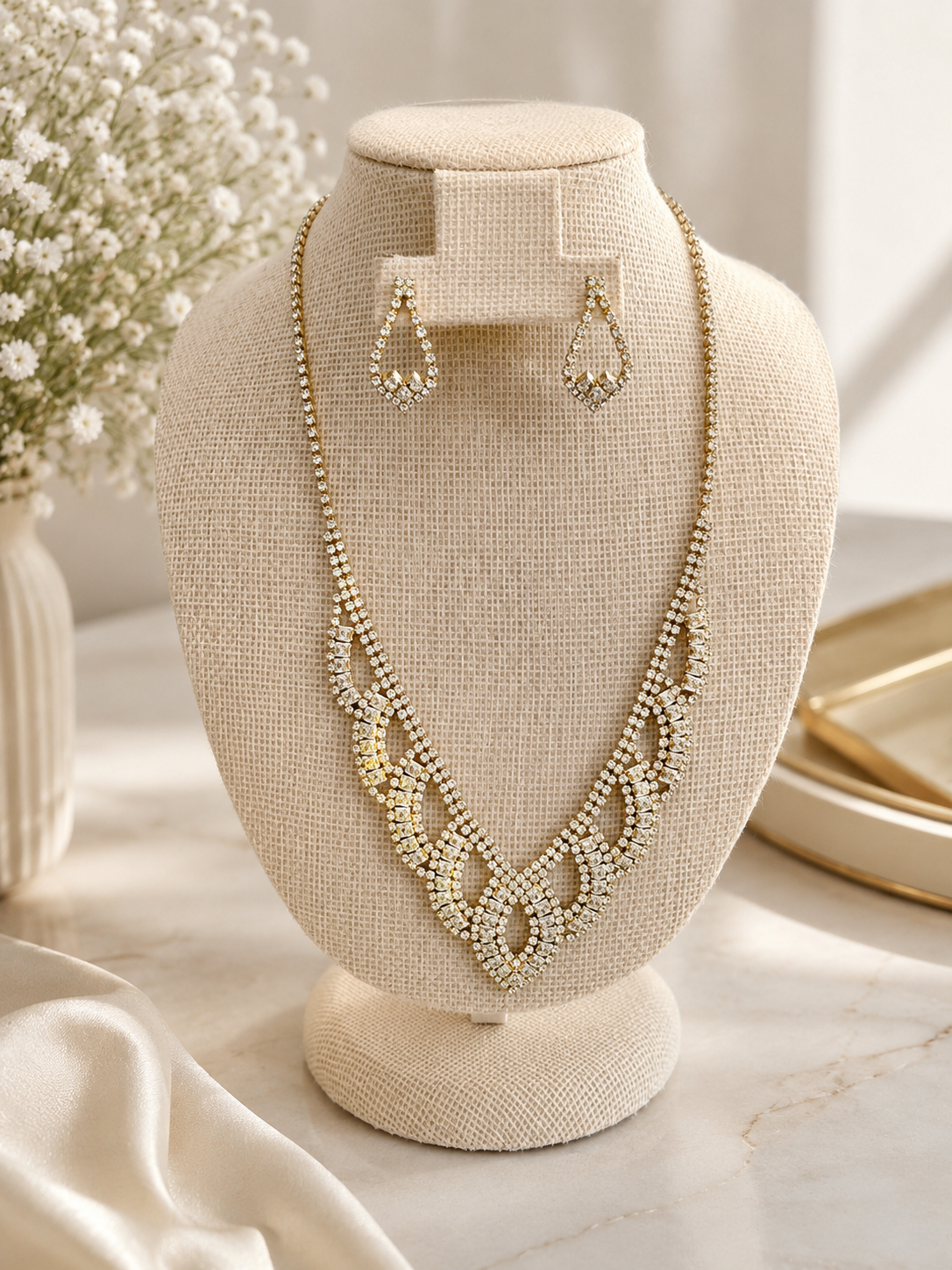 Gold Radiance Crystal Jewelry Set