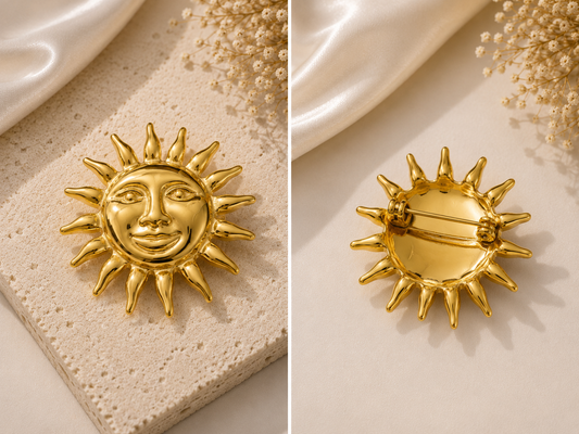 Celestial Sun Statement Brooch