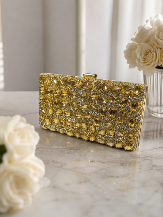 Midnight Glam Clutch Gold