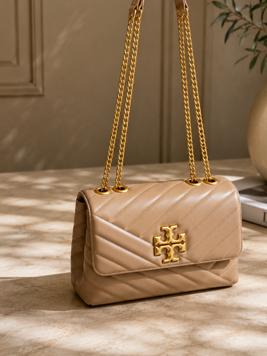 The Camel Luxe Shoulder Bag