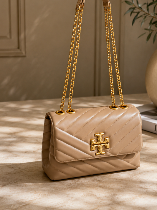 The Camel Luxe Shoulder Bag