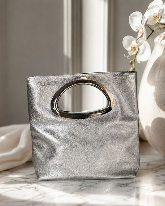The Iconic silver Tote