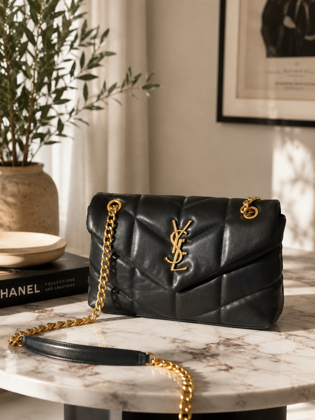 Luxe Quilted Black Bag