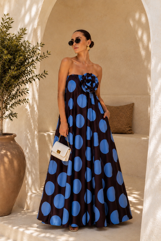 Polka Dot Blue Dress