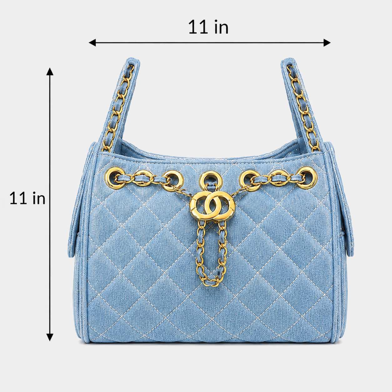 The Sky Denim Luxe Maxi Bag