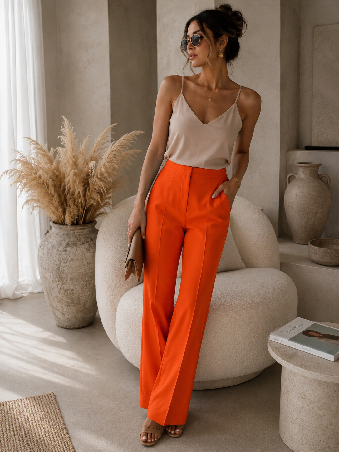 Sienna Tailored Pants Orange