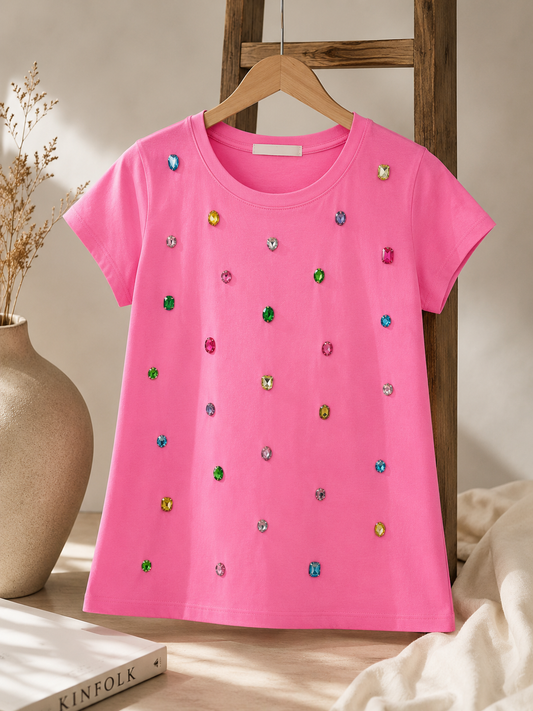 Pink Gemstone Glow Tee