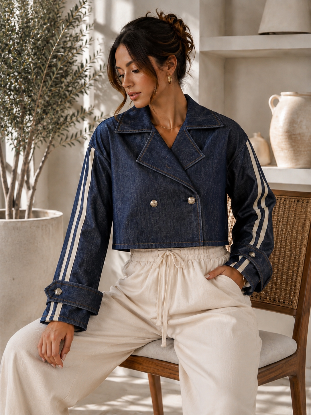 Amelia Cropped Denim Jacket