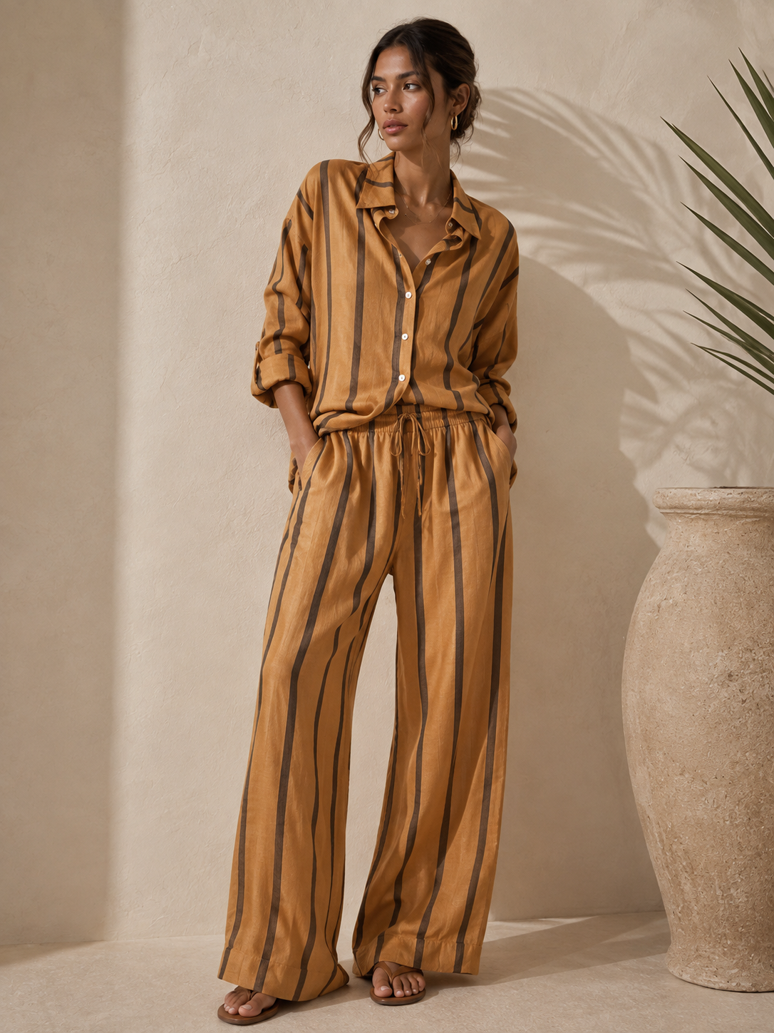 Orange The Siena Striped Set