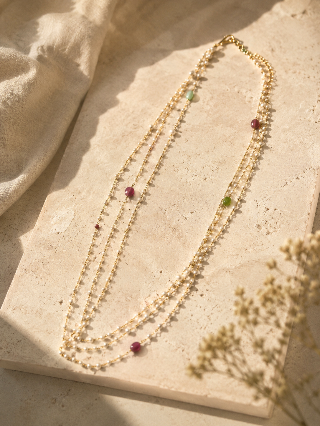 Amara Pearl Necklace kundan