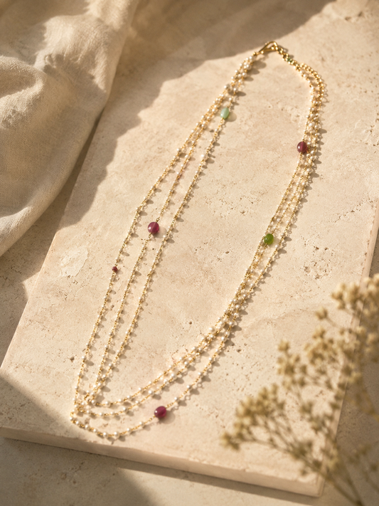 Amara Pearl Necklace kundan