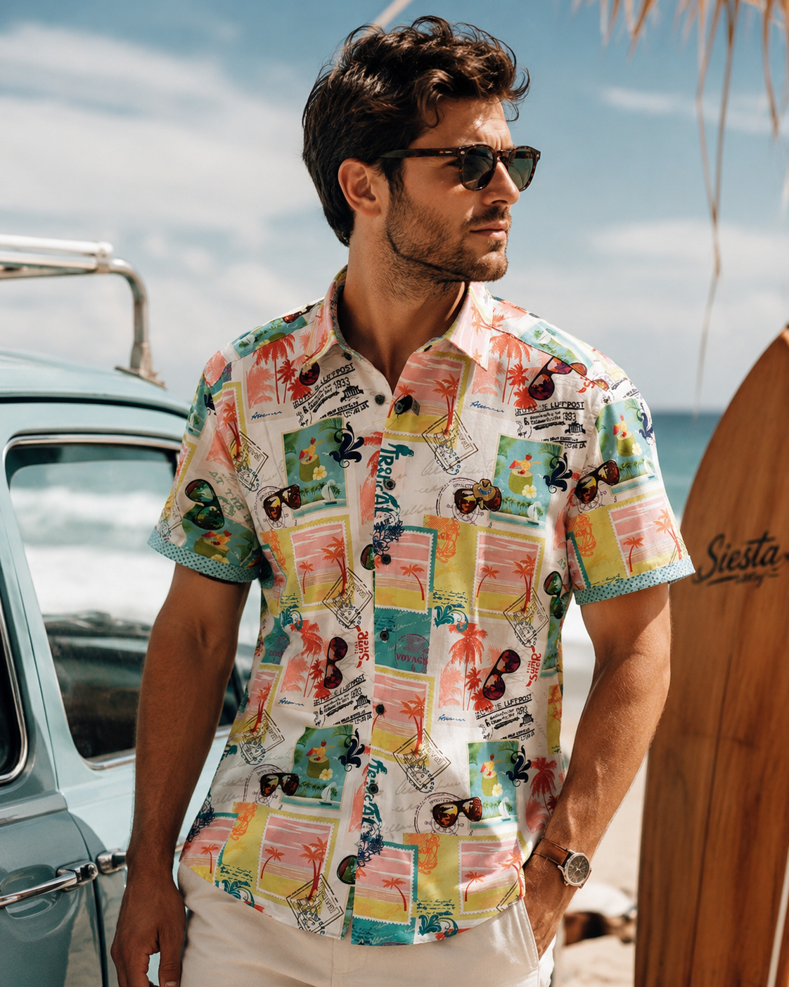 Sebastino Puertorican Symbols Men's Shirt Passport