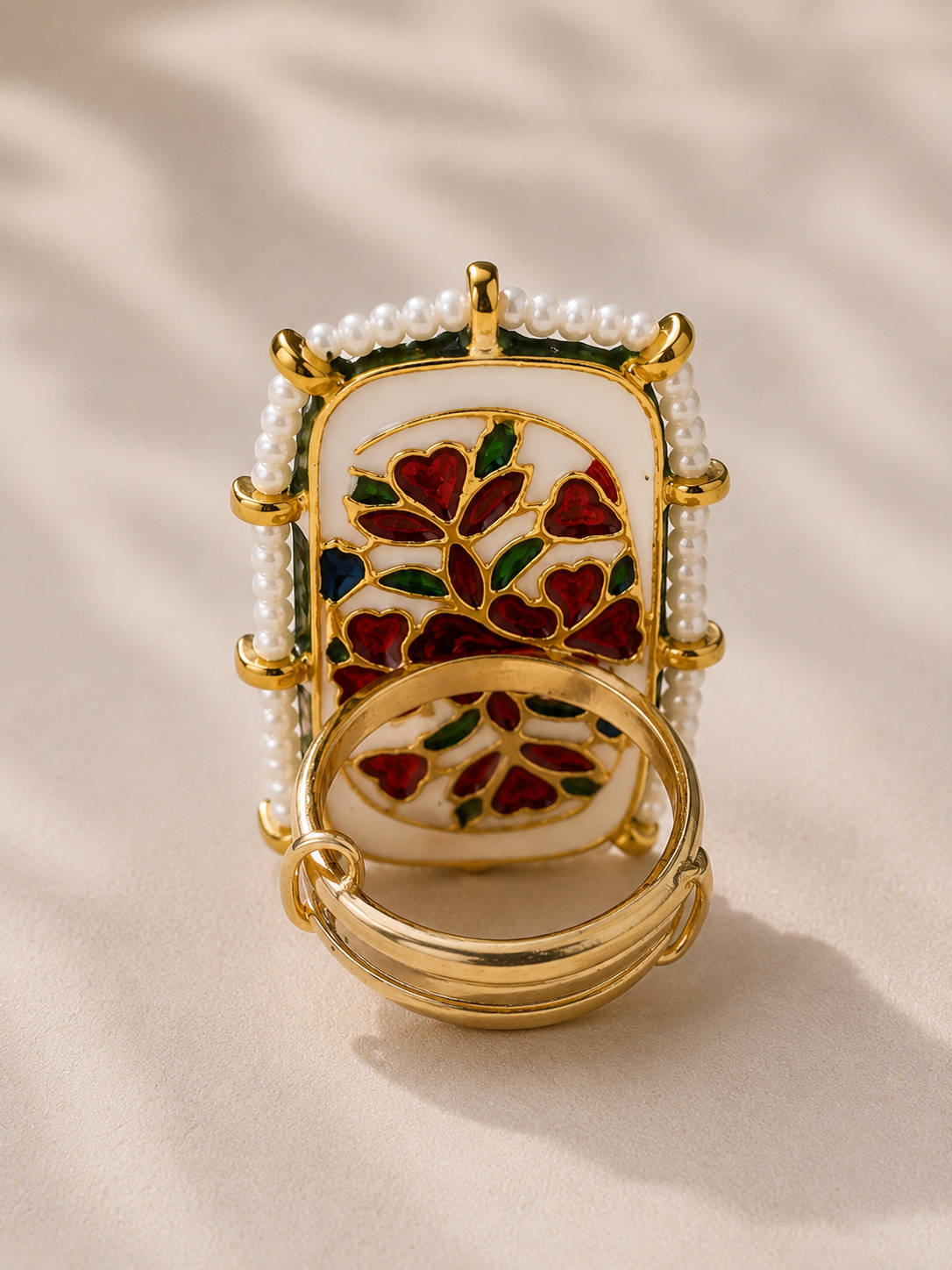 Verdant Kundan Statement Ring
