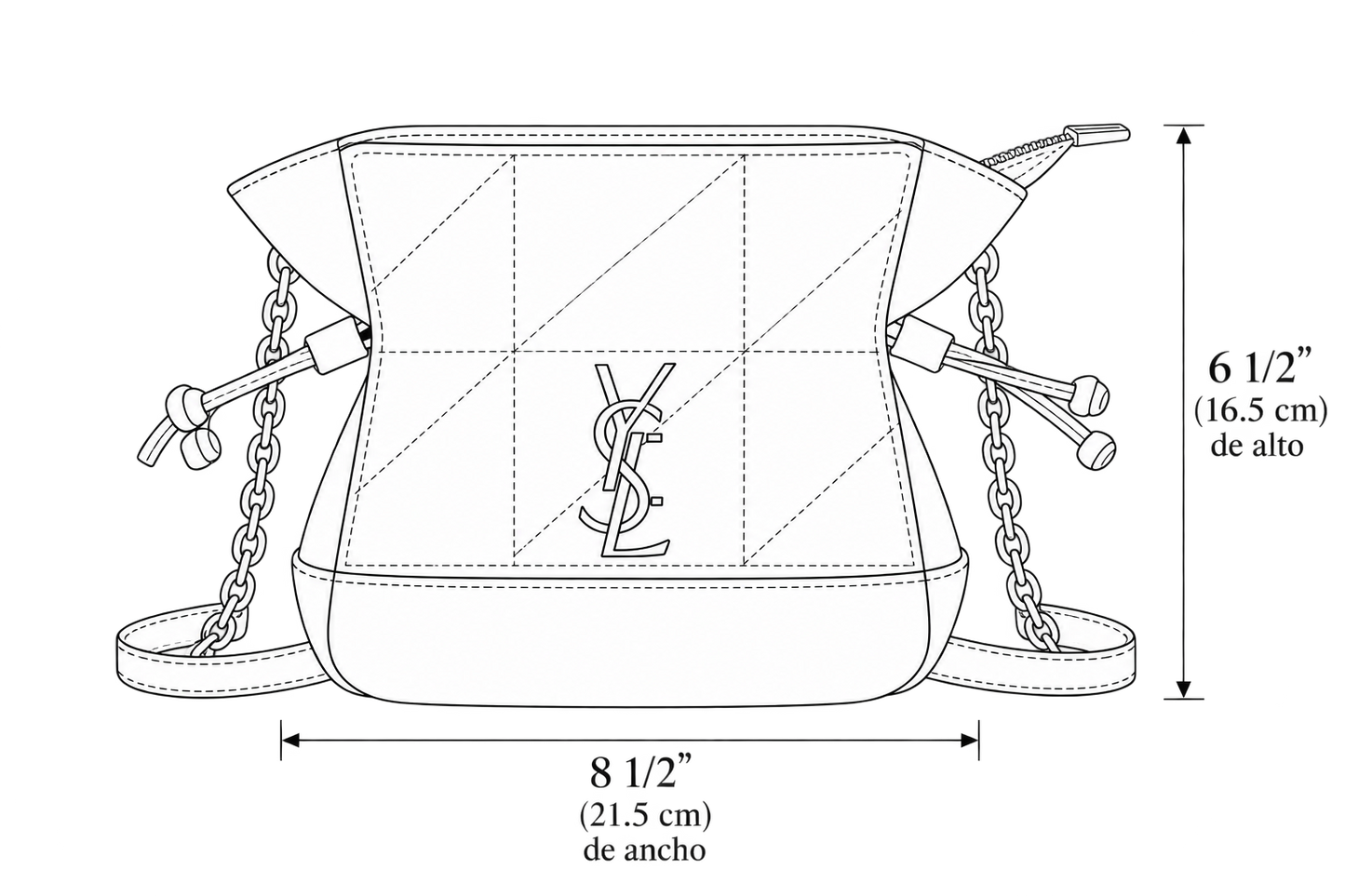 Beige Luxe Quilted Mini Crossbody Bag YSL