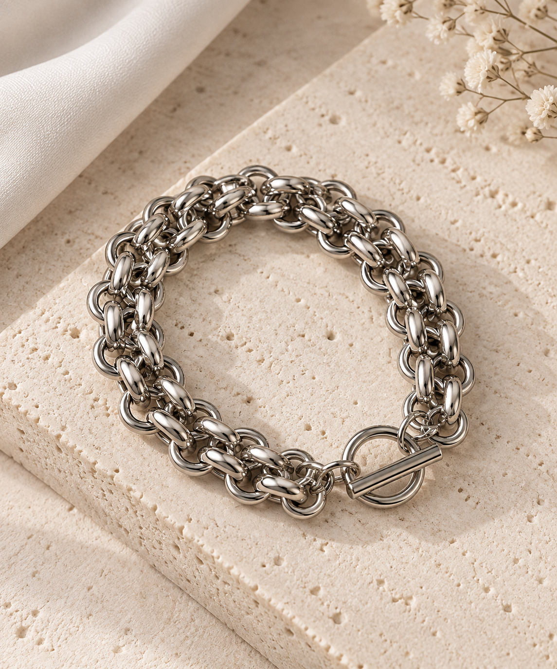 Silver Statement Chain Bracelet