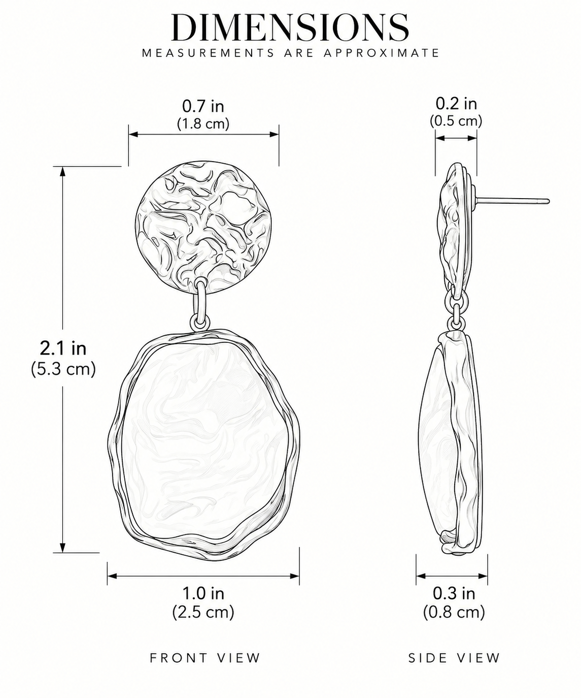 Ivory Sculpted Drop Earrings