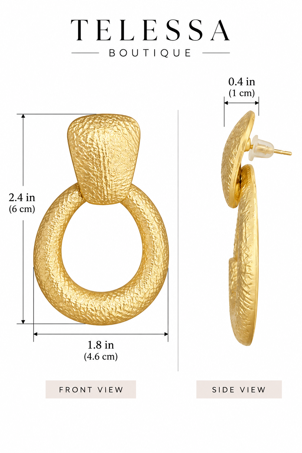 Sculpted Gold Statement Earrings