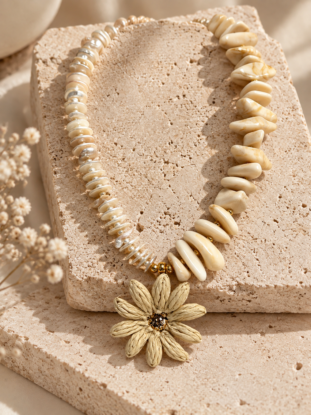 Turkish Ivory Bloom Statement Necklace