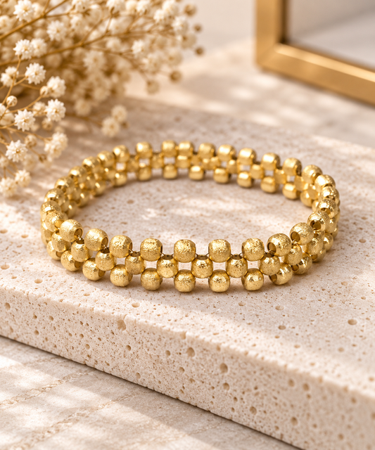 Handmade Golden Beaded Bracelet