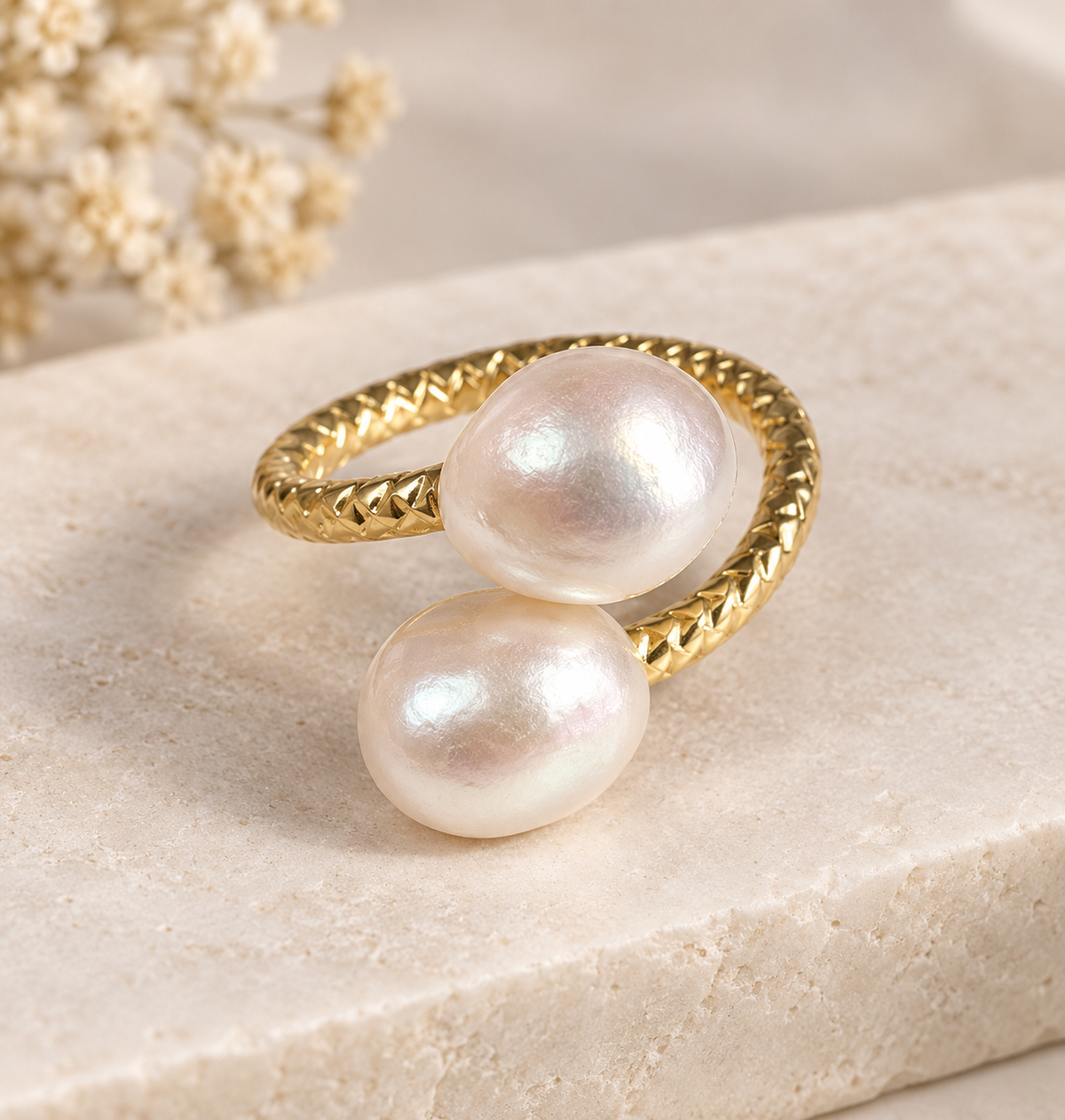 Handmade Pearl Adjustable Ring