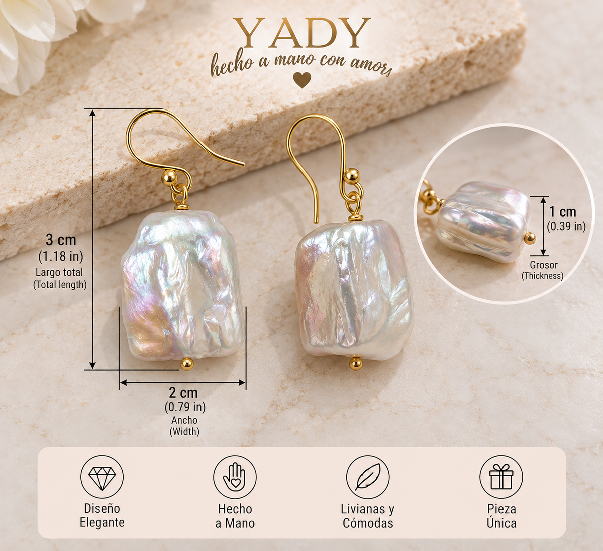 Baroque Pearl Statement Drop Earrings