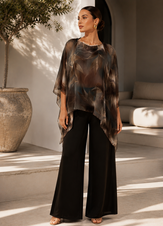 Brown Silk Blouse