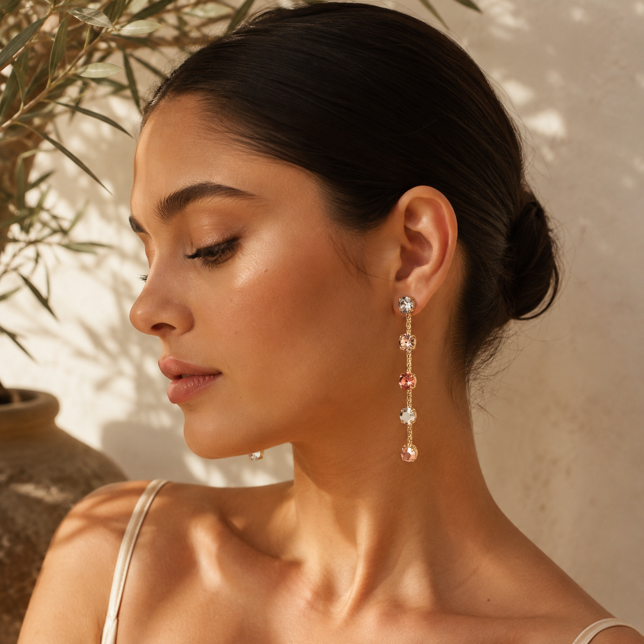 Lilith Earrings in Peach